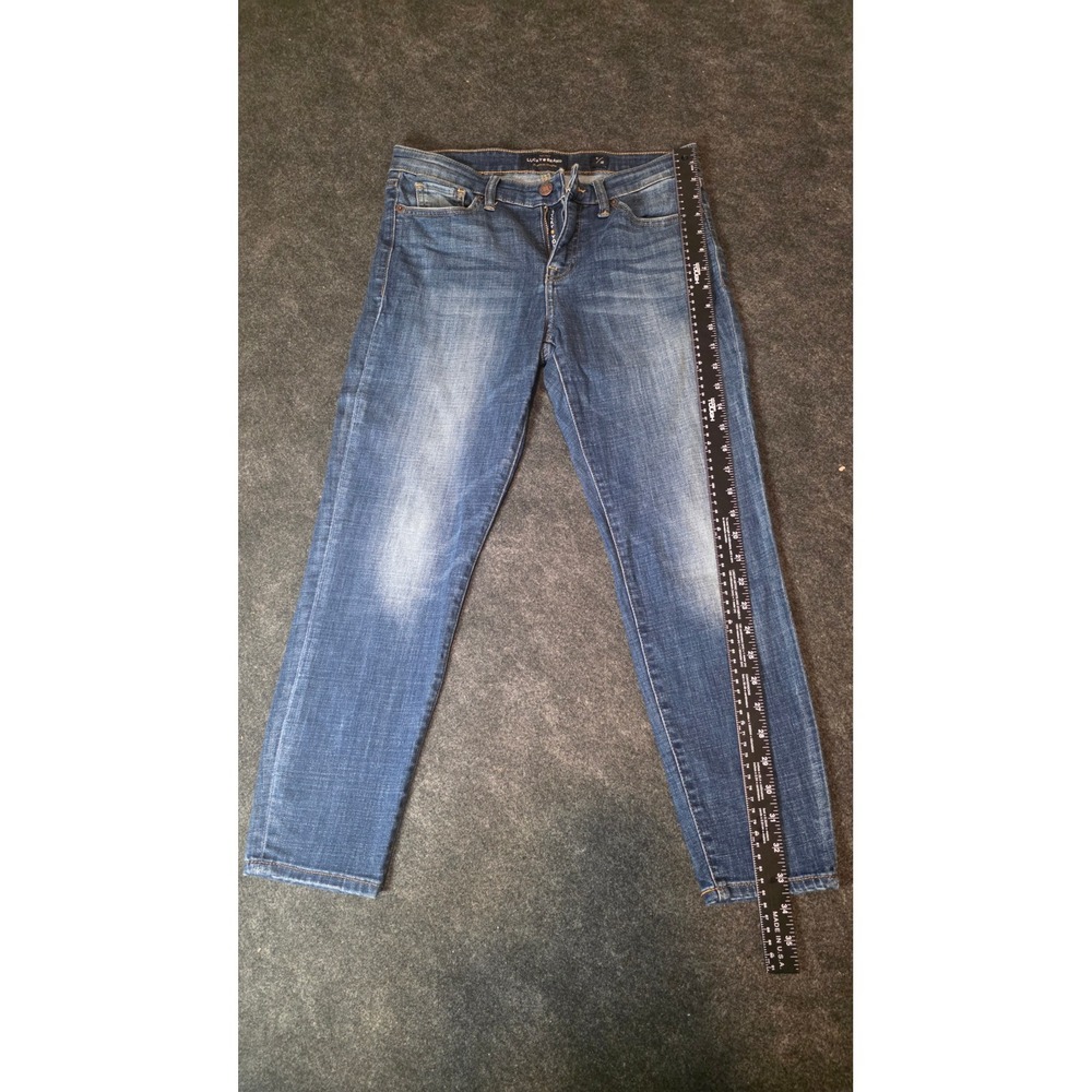 Lucky Brand Mid Rise Skinny Jeans Medium Wash Blue Denim Size 6 28